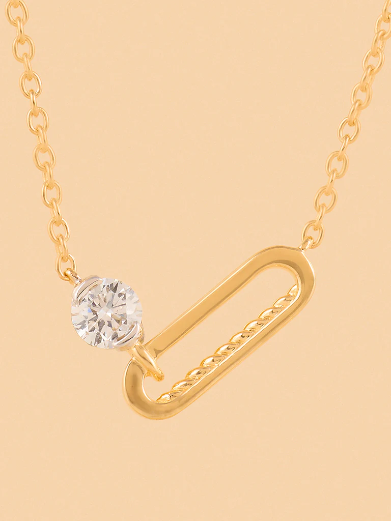 Linked Lab-Diamond Pendant Necklace - Image 3