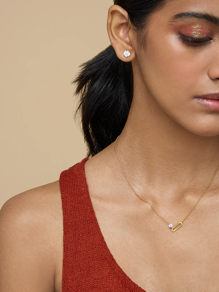 Linked Lab-Diamond Pendant Necklace - Image 6