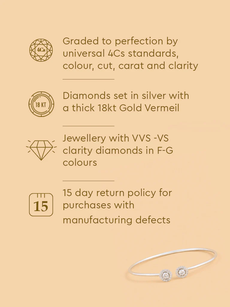 Lumina Solitaire Lab Diamond Bangle Bracelet - Image 5
