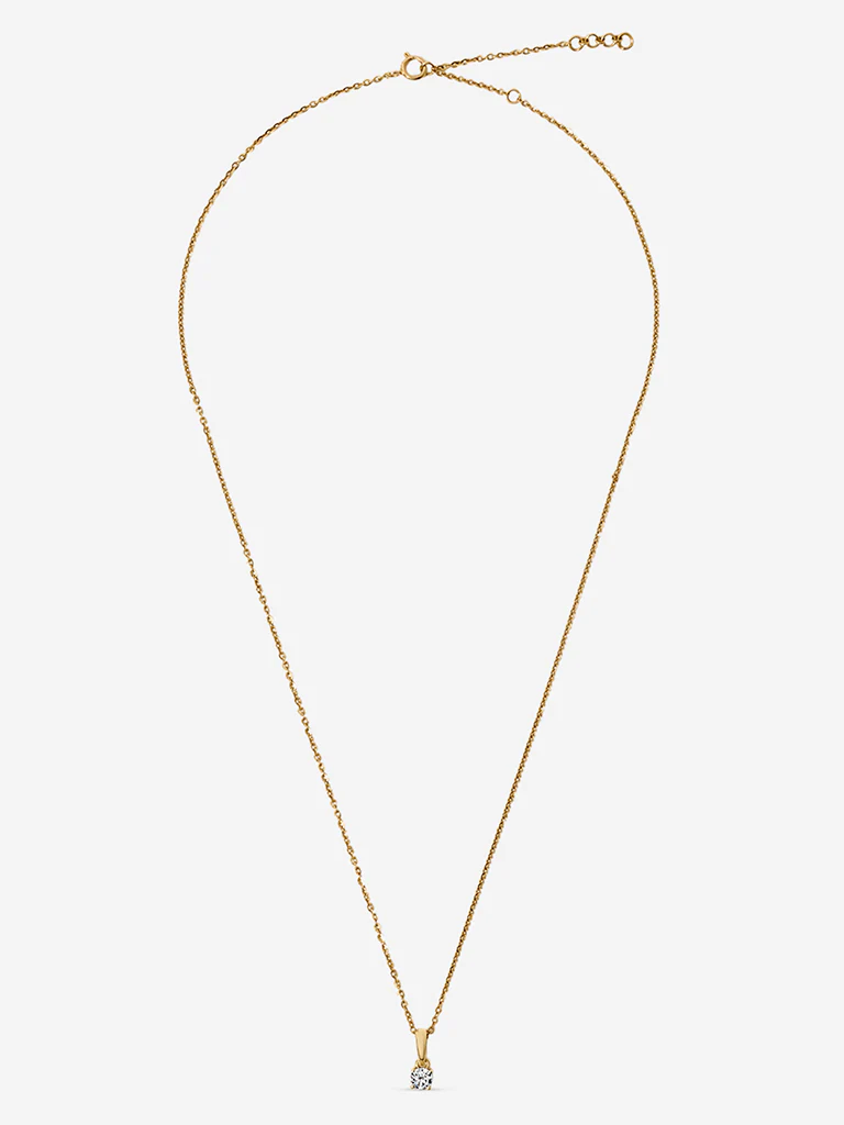 Micro Comet Solitaire Lab Diamond Pendant - Image 2
