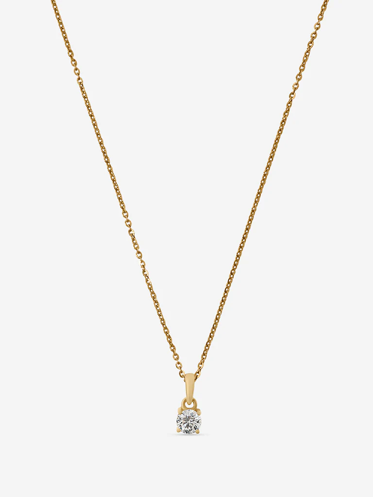 Mini Comet Solitaire Lab Diamond Pendant - Image 3