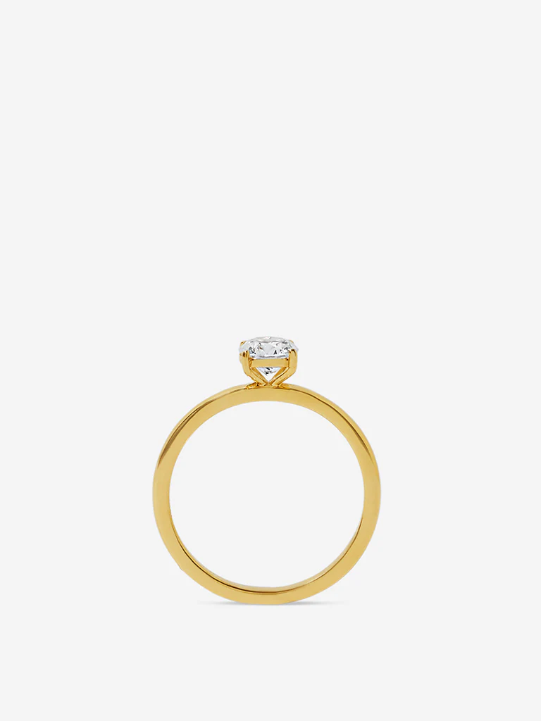 Mini Comet Solitaire Lab Diamond Ring - Image 3