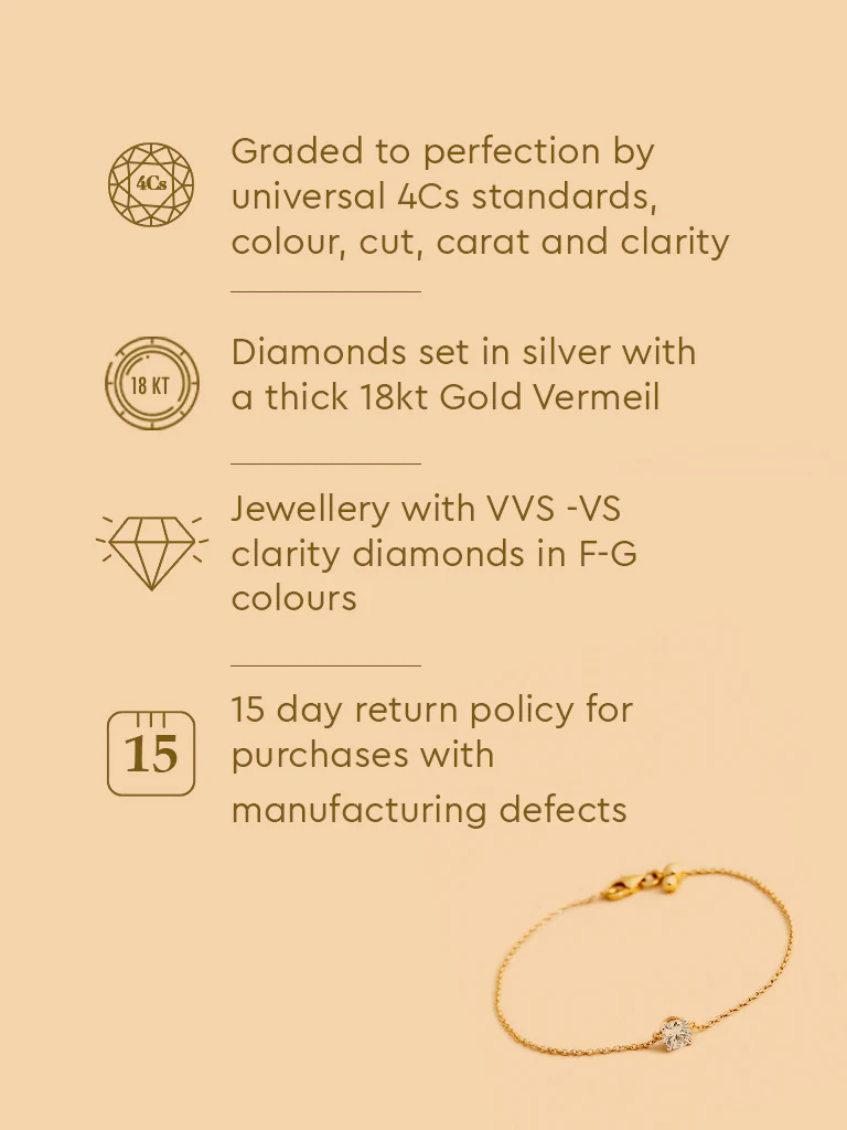 Minimalist Lab Diamond Chain Bracelet - Image 5