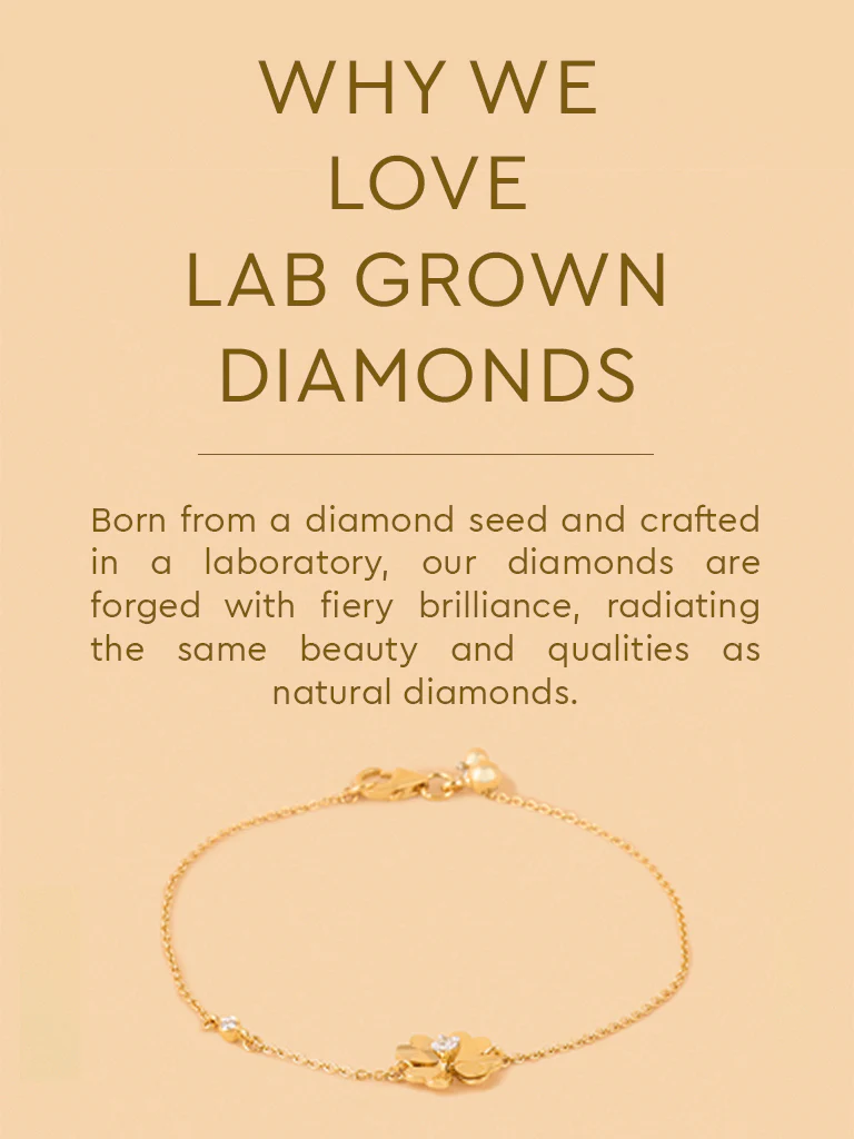 Minimalist Lab Diamond Clover Heart Chain Bracelet - Image 4
