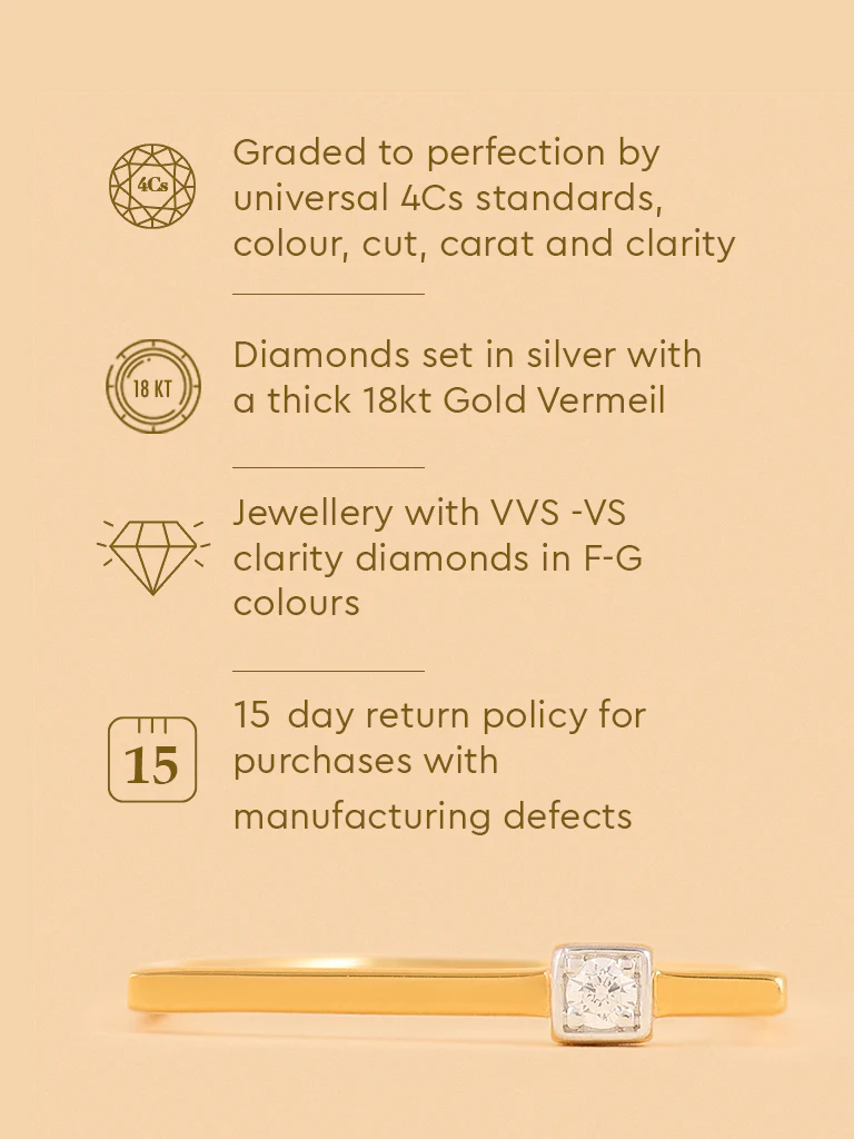 Modern Asymmetrical Solitaire Ring - Image 6