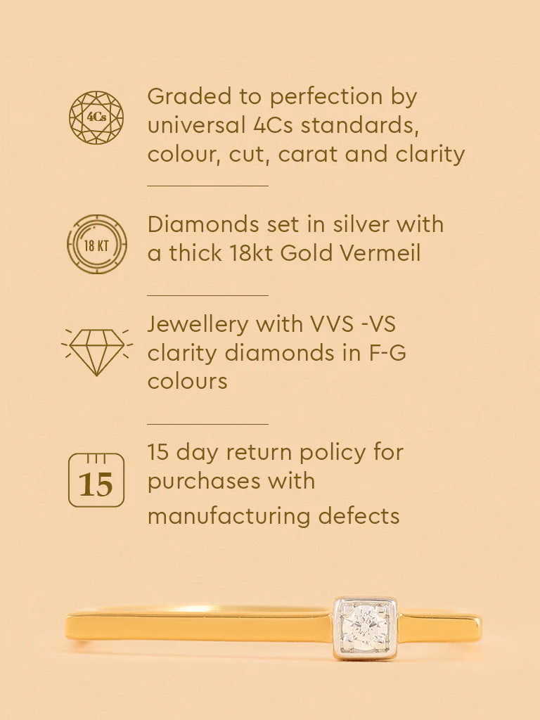 Modern Asymmetrical Solitaire Ring - Image 5