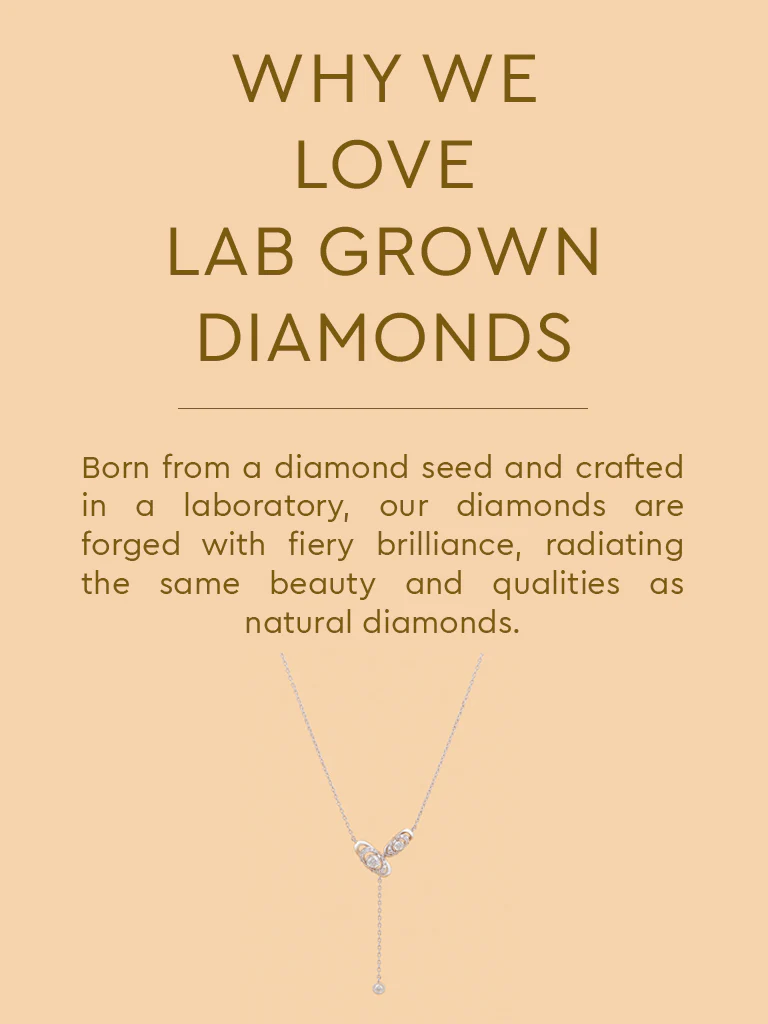 Oval Chain with Dual Lab Diamond Charm Necklace - Image 4