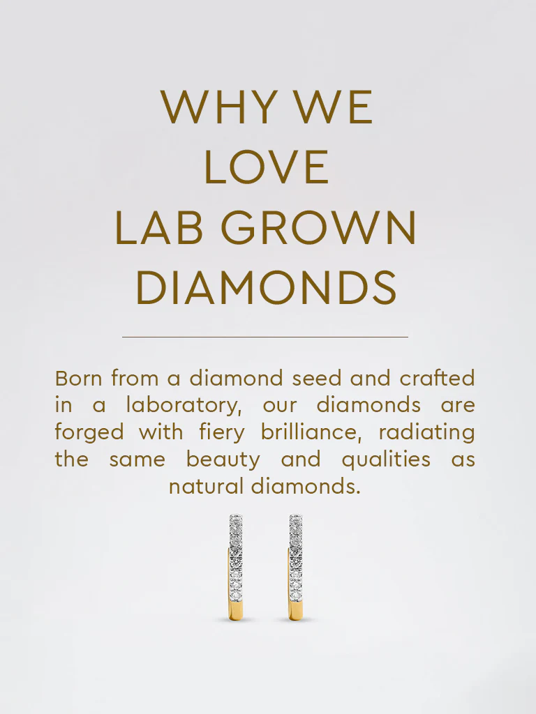 Pave Lab Diamond Classic Hoop Earrings - Image 5