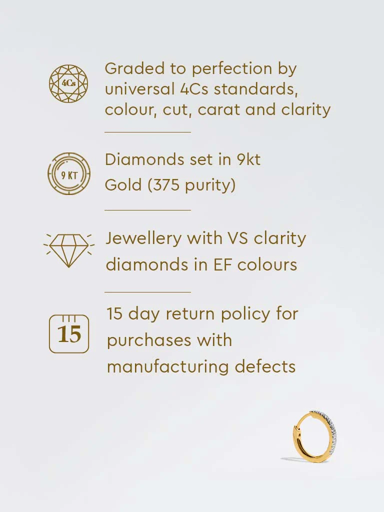 Pave Lab Diamond Classic Hoop Earrings - Image 6
