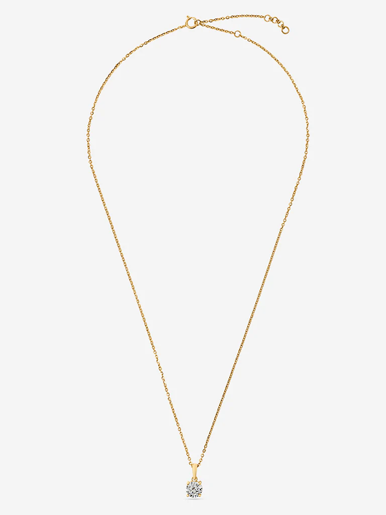 Petite Comet Solitaire Lab Diamond Pendant - Image 2