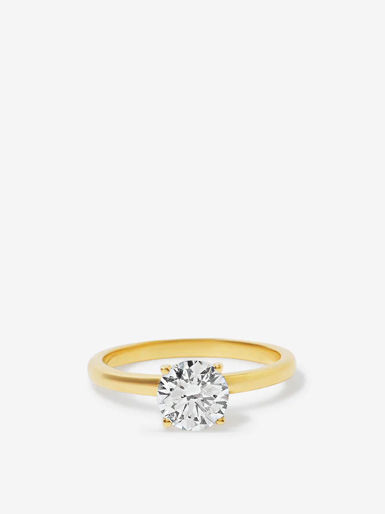 Petite Comet Solitaire Lab Diamond Ring - Image 2
