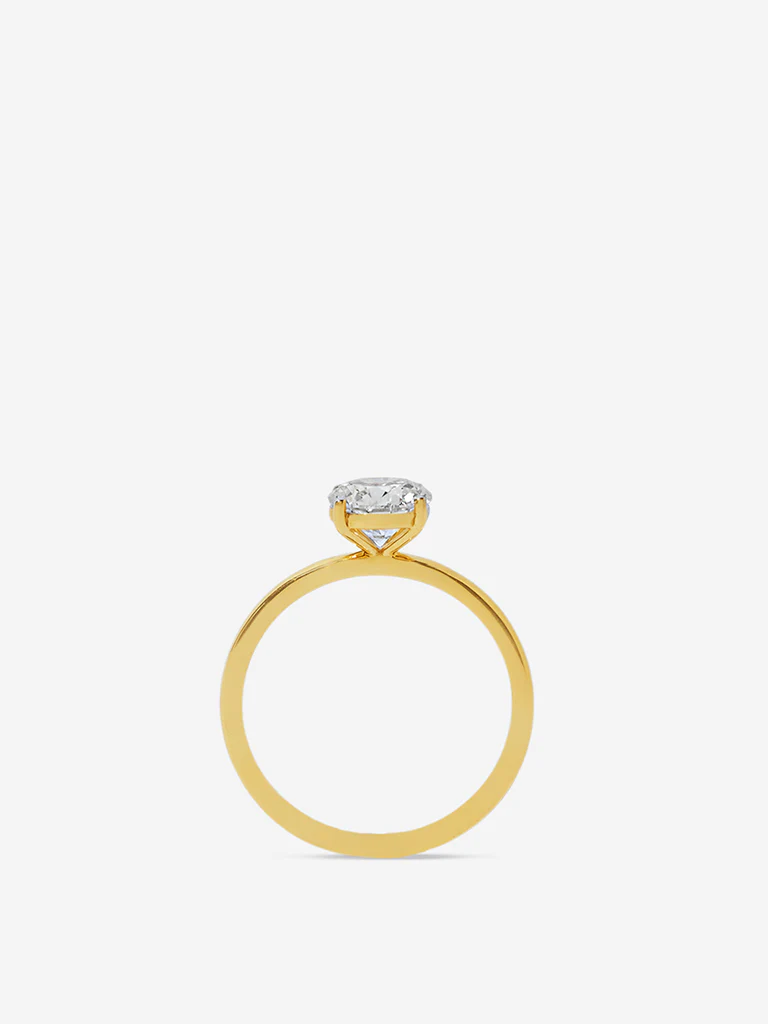 Petite Comet Solitaire Lab Diamond Ring - Image 3