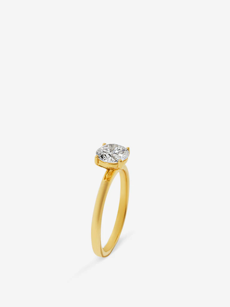 Petite Comet Solitaire Lab Diamond Ring - Image 4