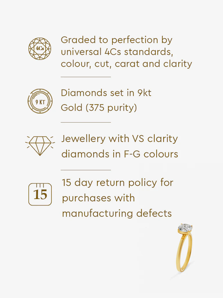 Petite Comet Solitaire Lab Diamond Ring - Image 6