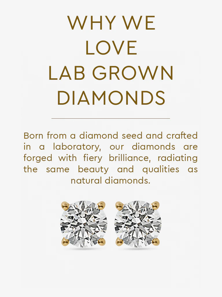 Petite Comet Solitaire Lab Diamond Stud Earrings - Image 5