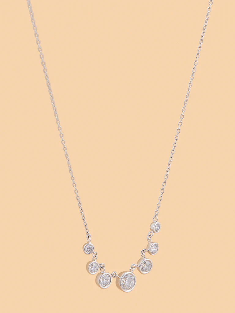 Radiant Lab Diamond Solitaire Charm Necklace - Image 2
