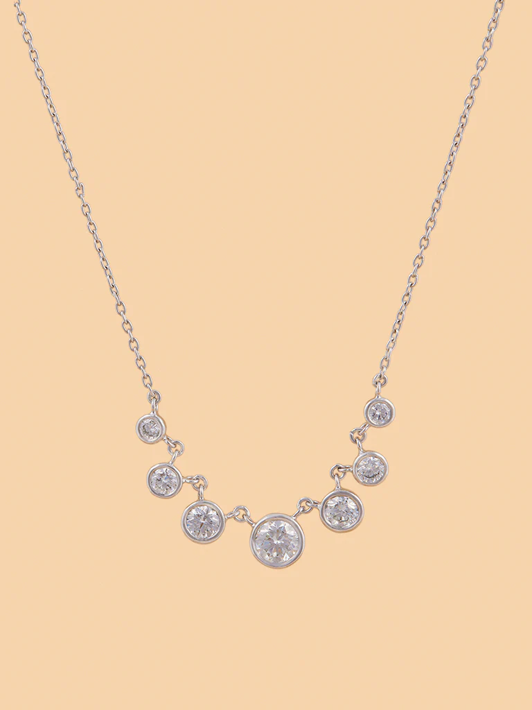 Radiant Lab Diamond Solitaire Charm Necklace - Image 3