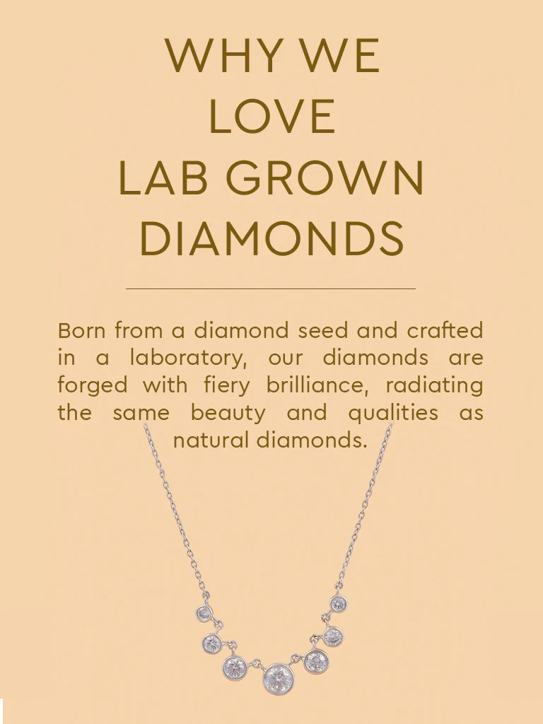 Radiant Lab Diamond Solitaire Charm Necklace - Image 4
