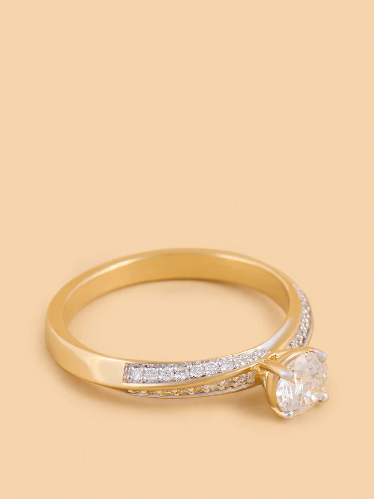 Radiant Round Lab Diamond Solitaire Ring - Image 2