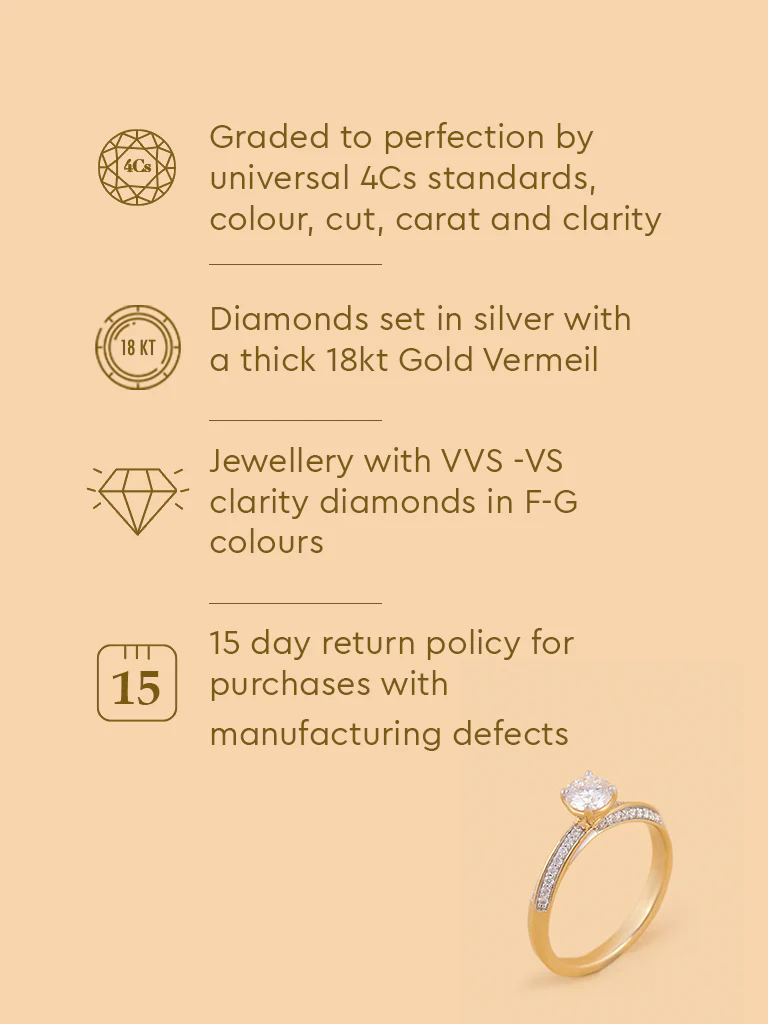 Radiant Round Lab Diamond Solitaire Ring - Image 5