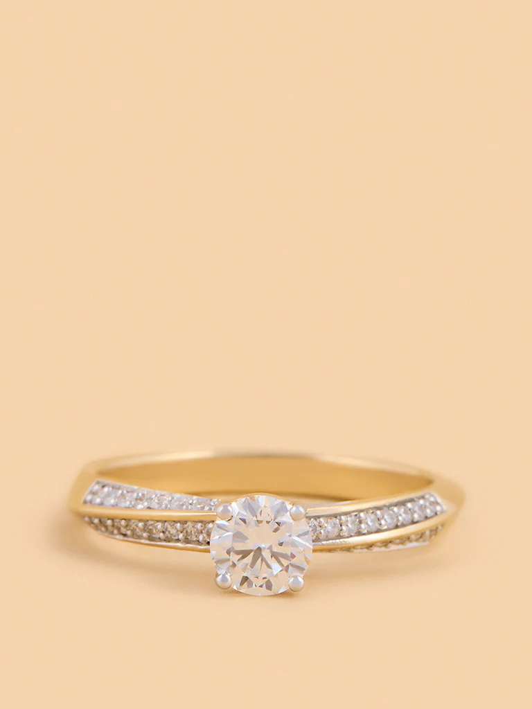 Radiant Round Lab Diamond Solitaire Ring - Image 2