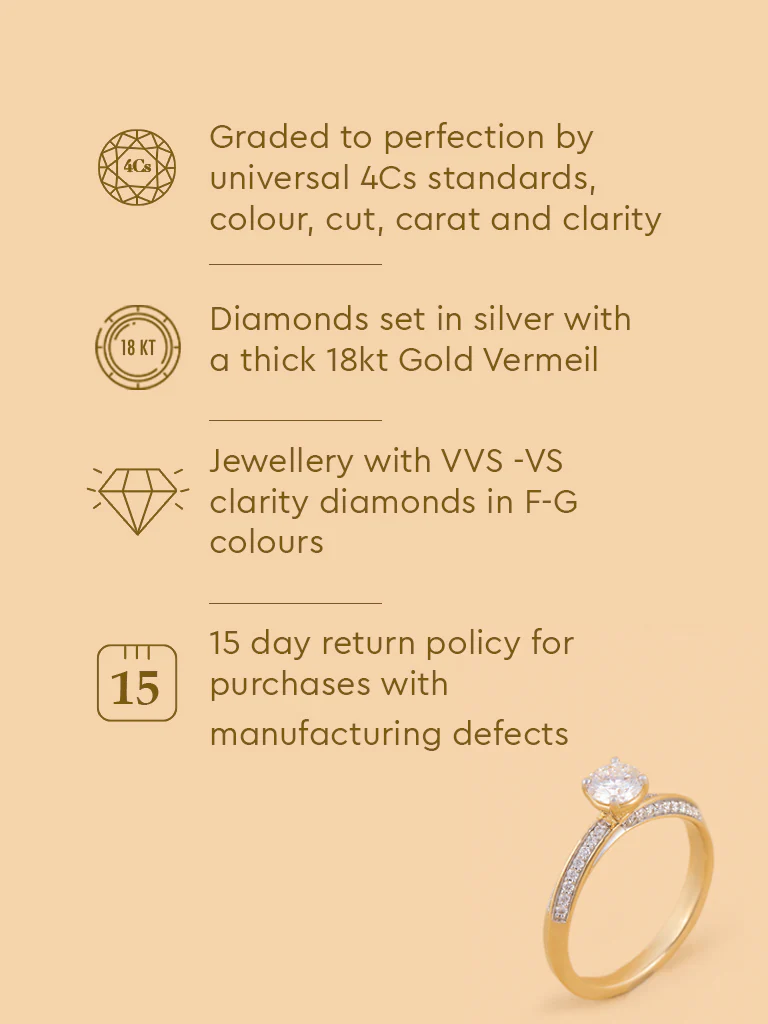 Radiant Round Lab Diamond Solitaire Ring - Image 5