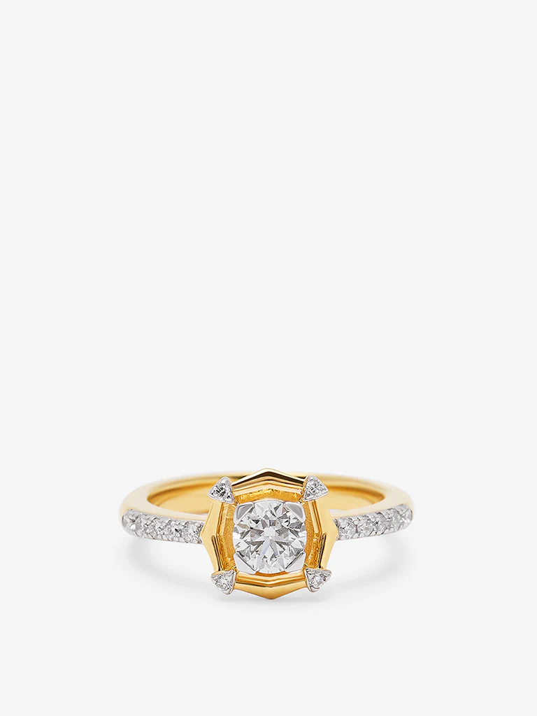 Sculpted Lab Diamond Ring - Image 3