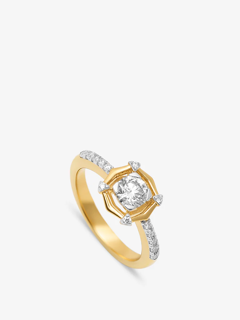Sculpted Lab Diamond Ring - Image 2