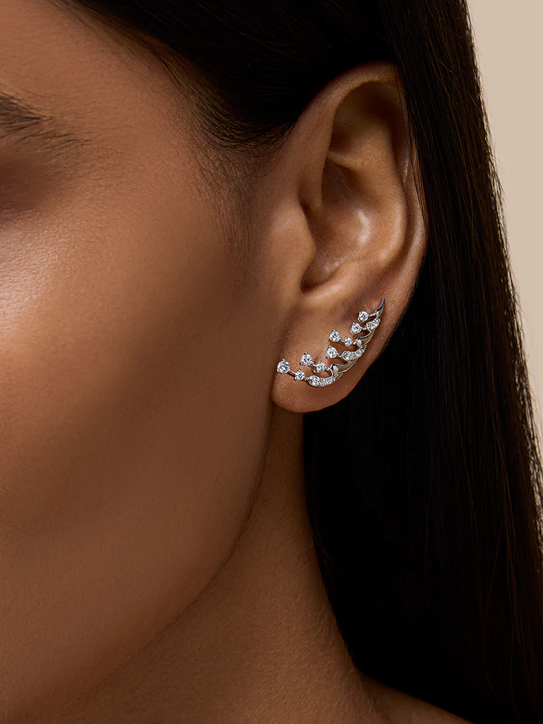 Sleek Lab Diamond Ear Climbers - Image 6