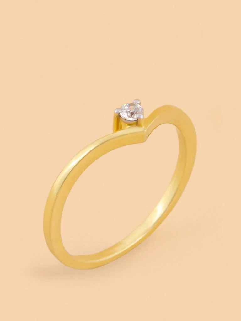 Sleek Wave Lab Diamond Ring