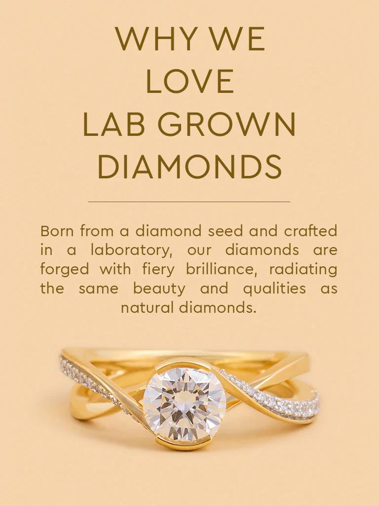 Solitaire Twist Gold Plated Lab Diamond Ring - Image 4