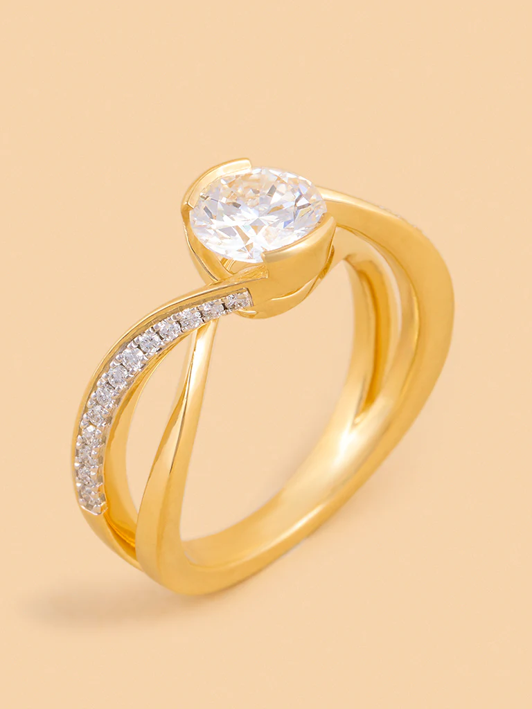 Solitaire Twist Lab Diamond Ring