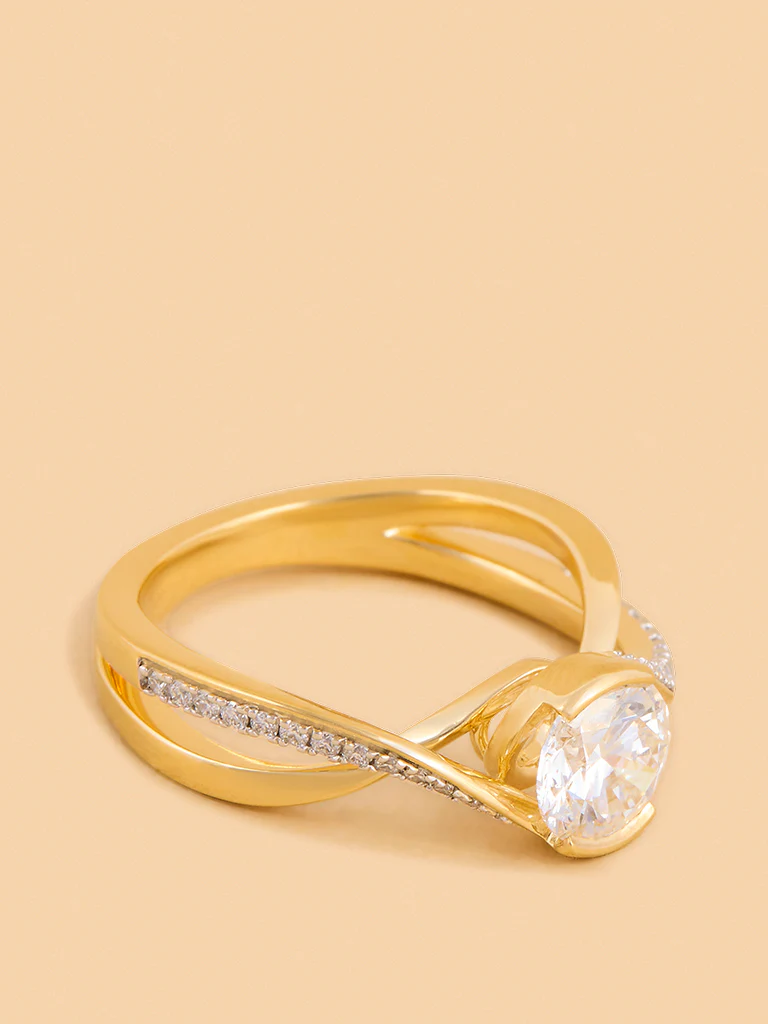 Solitaire Twist Lab Diamond Ring - Image 2
