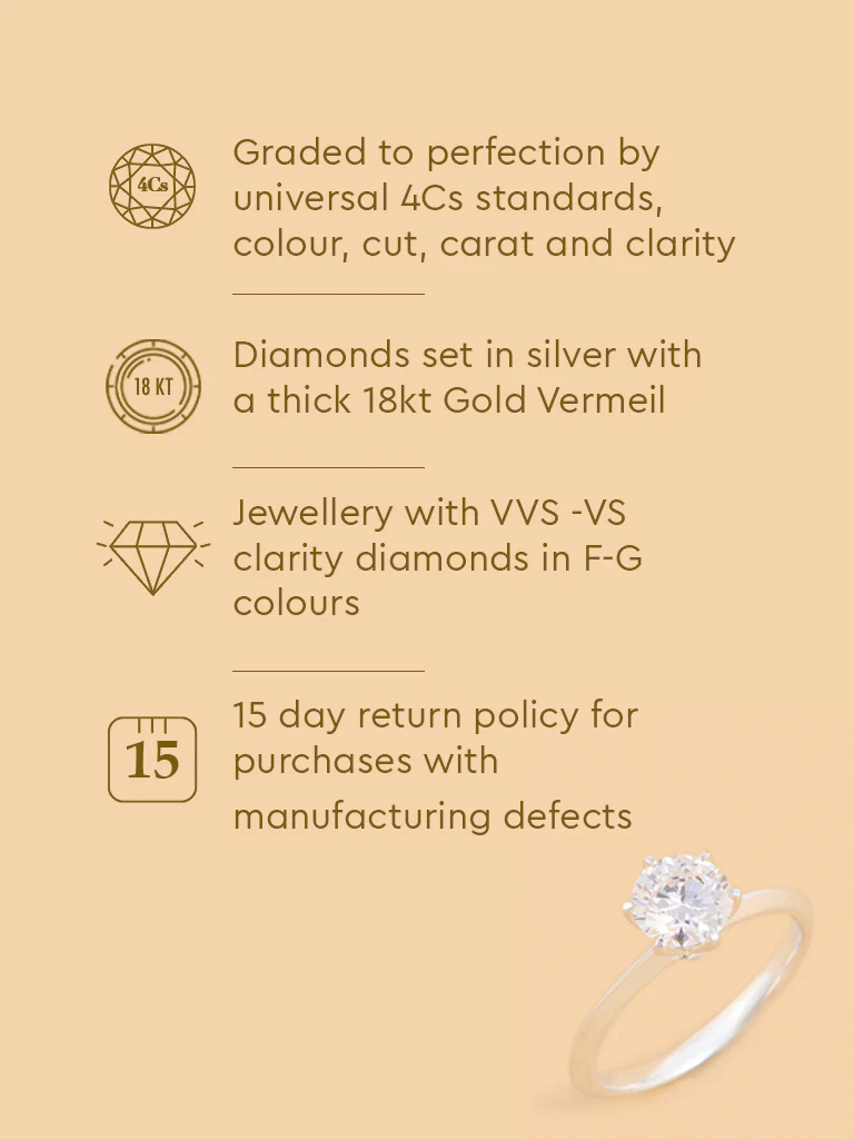 Sparkling Lab Diamond Solitaire Ring - Image 5