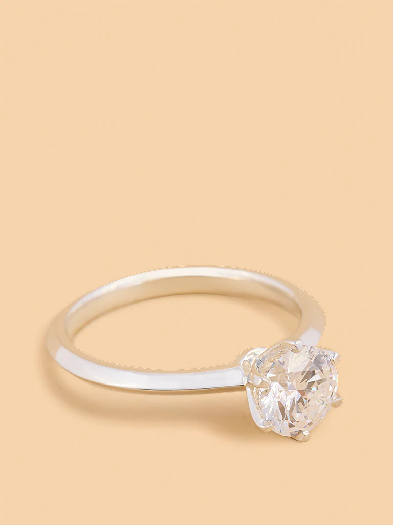 Sparkling Lab Diamond Solitaire Ring - Image 2