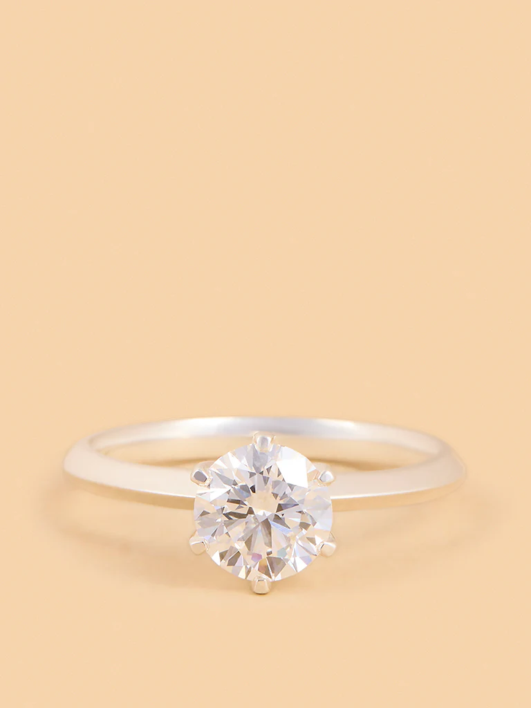 Sparkling Lab Diamond Solitaire Ring - Image 3