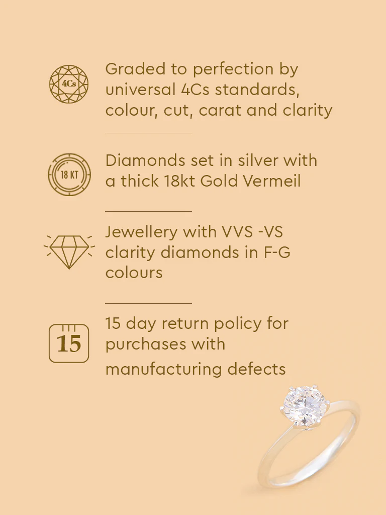 Sparkling Lab Diamond Solitaire Ring - Image 5