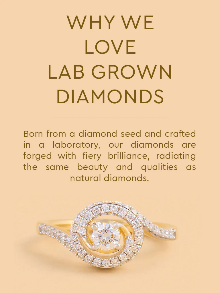 Spiral Swirl Solitaire Lab Diamond Ring - Image 4