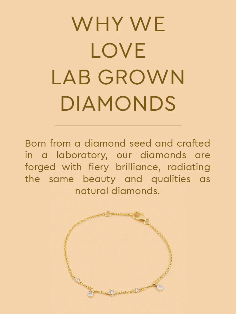 Star and Heart Lab Diamond Chain Bracelet - Image 4