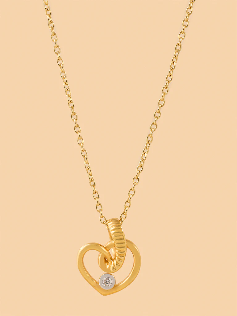 Tangled Lab Diamond Rope Heart Necklace