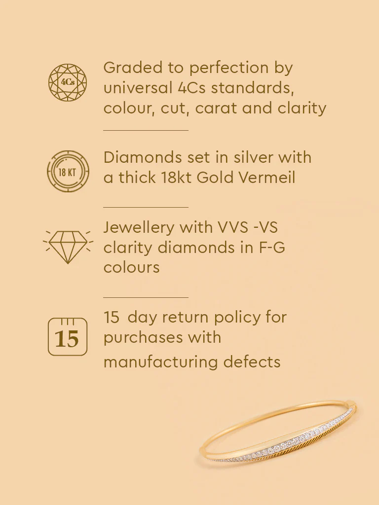 Timeless Lab Diamond Bangle Bracelet - Image 5