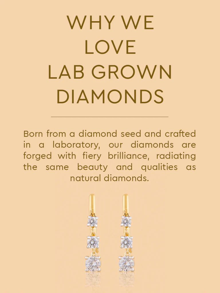 Trio Dangling Hoops with Lab Diamonds - Image 4