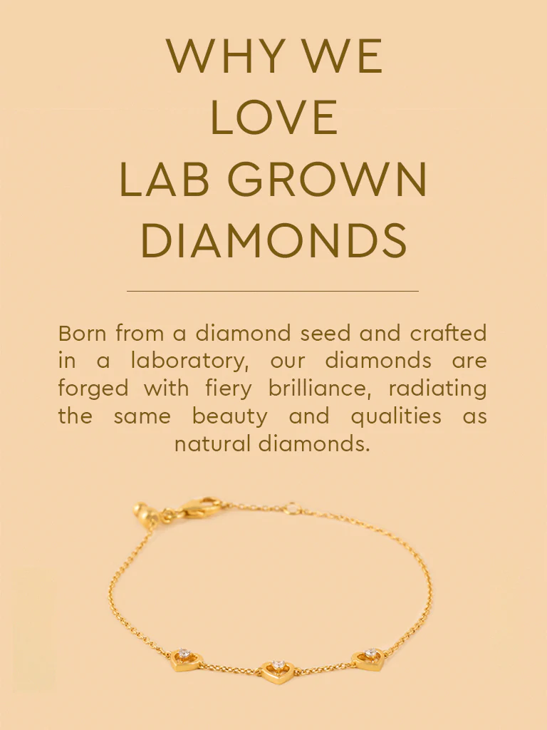 Tripe Lab Diamond Heart Prong Bracelet - Image 4