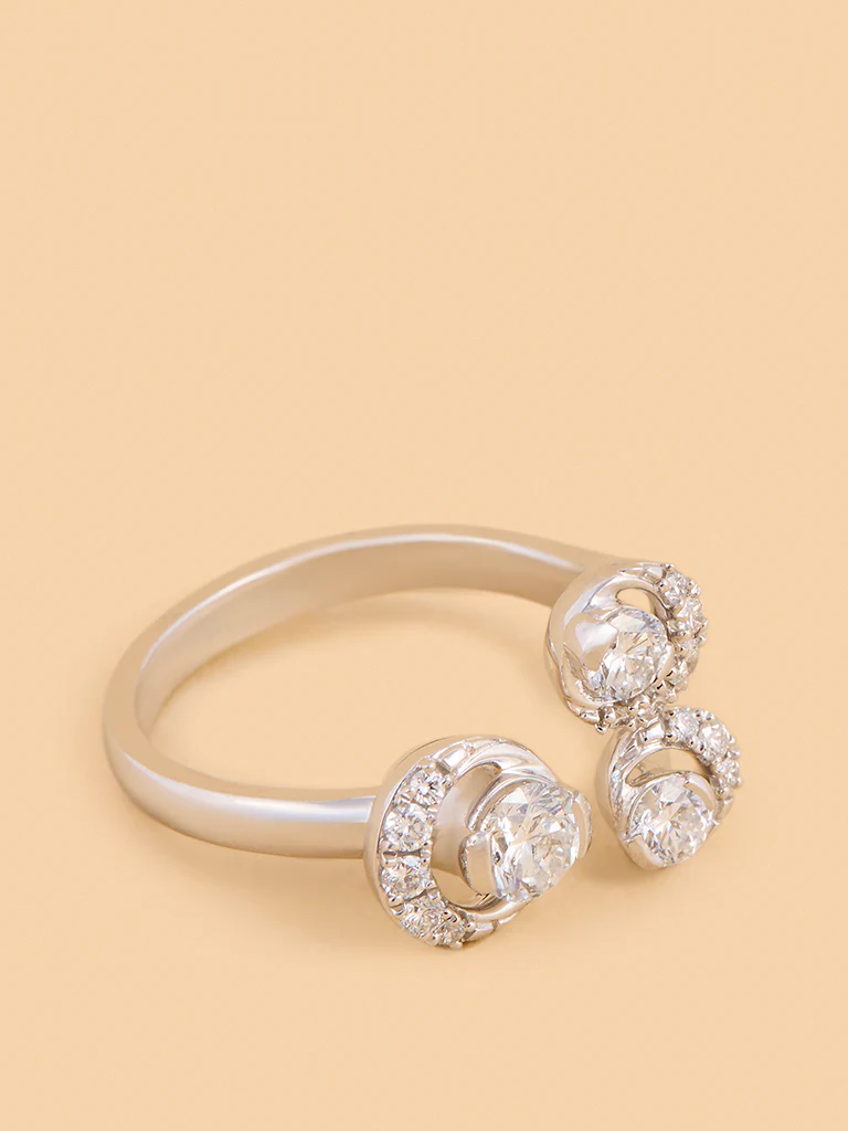 Triple Cluster Lab Diamond Ring - Image 2