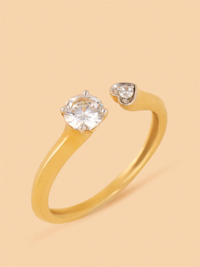 Twinlab Diamond Heart Open Ring