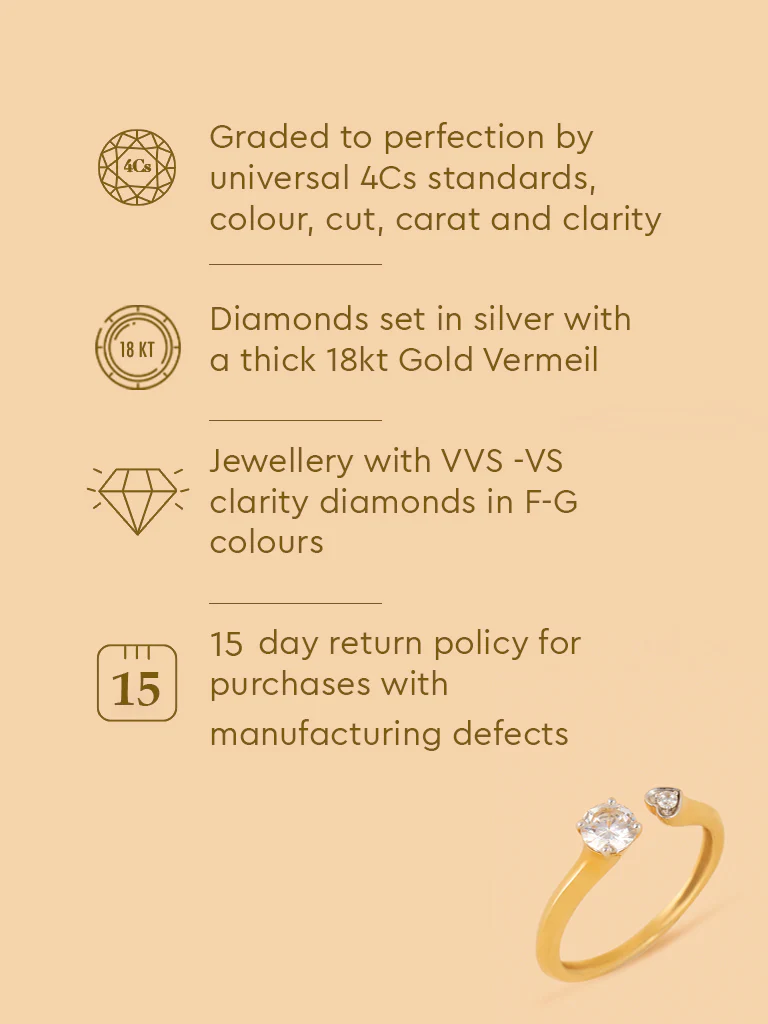 Twinlab Diamond Heart Open Ring - Image 5