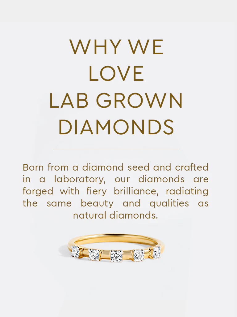 Yellow Lab Diamond 5 Stone Stackable Ring - Image 5