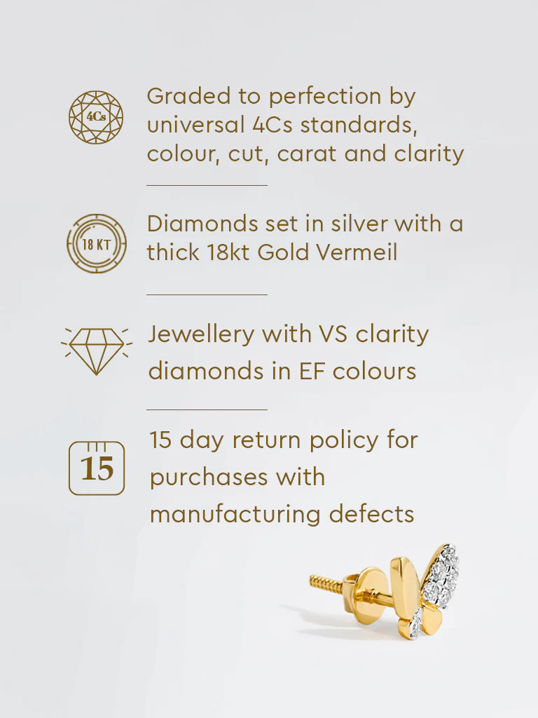 Yellow Lab Diamond Butterfly Earrings - Image 6