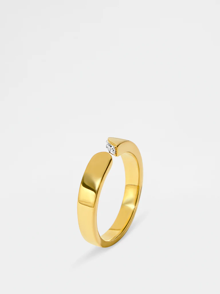 Yellow Lab Diamond Chevron Ring - Image 4