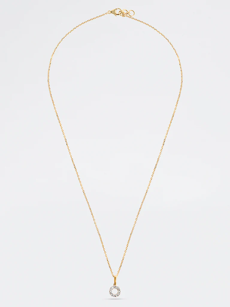 Yellow Lab Diamond Circle of Life Necklace - Image 2
